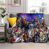 Final Fantasy serijos žaidimų minkštas flanelinis pledas lovoms, miegamajam, sofai, piknikui, užmetamas pledas užsiklojimui, lauko laisvalaikiui, miegui, dovana 75x90cm