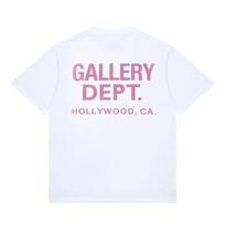 2026 Unisexs Gallery Dept Marškinėliai Juodi Geltoni Spaudiniai Holivudas, Kalifornija Oversize Medvilniniai Streetwear Marškinėliai Vasariniai Laisvalaikio Trumpomis Rankovėmis Viršus M pink