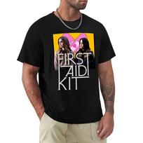 First Aid Kit Band Tshirt Plus Size Loose Fit Tshirt 3XL black