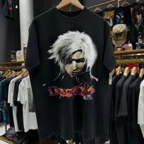 03 Devil May Cry 2 Ps2 Washed  Black L Unisex shirt Cotton Oversize Large Size L gray