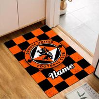 Custom Name Dundee Crest Rug Game Carpet, Floor Mat for Bedroom Living Room Entryway Rug, Home Decor Idea Gift for Christmas birthday 50cmx80cm black