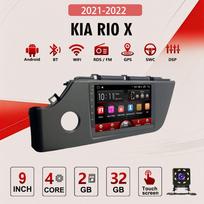 2Din Android Car-Play Car Radio,KIA Rio X 2021-2022,Multimedia Player Head Unit Stereo GPS Navigation BT WIFI,2+32GB 2+32GB juoda