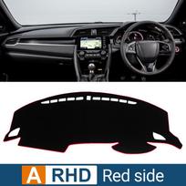 For Honda Civic 10th 2016 2017 2018 2019 2020 Car Dashboard Mat Sun Shade Instrument Desk Non-slip Cover Accessories A Red Side RHD