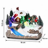 Light Up Rotating Christmas Village Music Box, Musical Snowy Village Tabletop Decoration