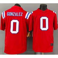 New England Patriots 0 Gonzalez Red Football Jersey Fan Edition Third Generation XXXL
