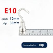 Neodymium Iron Boron Strong Magnetic Hook - Kitchen Punch-Free Round Suction Cup white