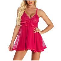 Sexy Plus Size apatinis trikotažas Lace Bow Nightwear Sleepwear Pižama Nightwear XXXXL beige
