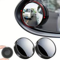 2 vnt./rinkinys Naujas automobilio siurbtukas Galinio vaizdo veidrodėlis 360 laipsnių sukimosi Reguliuojamas Plataus kampo aklosios zonos veidrodėlis Atbulinės eigos Mažas apvalus veidrodėlis Universalus. 1 pair juoda