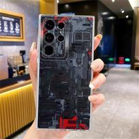 Phone Case for Samsung Galaxy S25 Ultra S10 Plus Note 10 20 Ultra S22 S20 S24 FE S21 S23 Clear Cover High-end Fashion Patterns Galaxy S23 Ultra gray