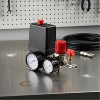 Air Compressor Pressure Switch Assembly 90120 PSI Control with Gauges 3hole 3-hole Metal