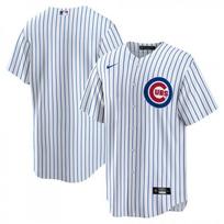 Chicago Cubs MLB Siuvinėtas Beisbolo Džersis Unisex Sportinis Marškinėlis Baltomis Juostelėmis 30 Dydis S Iki XXXL White Stripe-L