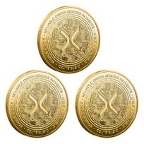 XRP Monetos Proginė Moneta Finansinių Inovacijų Simbolis XRP Ethereum Monetos Pabrėžiant Pirmaujančias Skaitmenines Monetas Dovana 3pcs auksinė