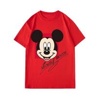 Disney Klasikinis Pelėdas Mikis Parašo Unisex Marškinėliai Medvilniniai Laisvalaikio Trumpomis Rankovėmis Viršutiniai Drabužiai Patogūs Garsūs Marškinėliai 4XL black