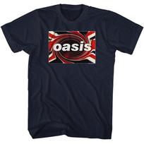 Oasis Band Red White Blue Twisted Union Jack Flag Men's T Shirt Rock Music Merch Unisex T-Shirt XXL black