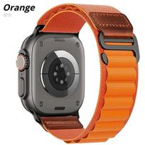 Alpinis kilpinis dirželis Apple Watch juostai Ultra 3 2 49mm 45mm 46mm Apyrankė Iwatch Series 11 10 9 8 7 6 SE 5 4 38 42 41mm 44mm 40mm Series 11/10 46mm oranžinė