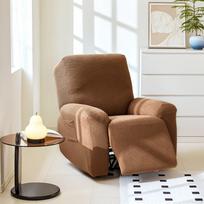 Stretch Recliner Cover Antiabrasion Sofa Slipcover NonSlip Furniture Accessory for Homeowners, Camel brown