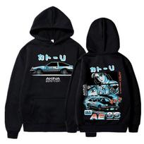 Initial D Manga Hachiroku Pavarų Perjungimas Driftas Vyriškas Džemperis Su Gobtuvu Anime Takumi Fujiwara Tofu Parduotuvės Pristatymas AE86 Per dydį Džemperis Gatvės Stiliaus L black