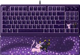 Razer Ornata V3 Tenkeyless | Gaming keyboard | Wired | US | Razer Mecha-Membrane Switches | Wrist Rest | Pokémon Espeon/Umbreon Edition