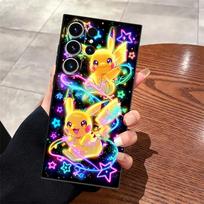 Cute Pokemon Pikachu Case for Samsung Galaxy S26 S10 S9 S24 Plus S23 S20 S21 FE S25 Ultra Note 20 Ultra 8 9 10 Funda Phone Cover Galaxy Note20 Ultra black