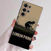 Juosta L-Linkin P-Park Šaunus telefono dėklas Samsung S serijai S21 S22 S23 S24 S25 FE Plus Ultra TPU minkštas prie odos draugiškas dėklas samsung S23 gray