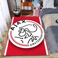 Ajax Amsterdam Logo Carpet suitable as a non-slip mat for the living room or bedroom sofa 40x60cm( 15x23in ) black
