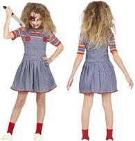Costume Dress Horror Rag Doll 10-12 gray