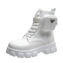Nauji Moteriški Motociklininko Aulinukai Botas, Platformos Kulniukai, Moteriški, Su Raišteliais Platforminiai Aulinukai, Juodi Odiniai Oksfordo Batai Moterims, Moteriška Rankinė Botas Mujer 43 white