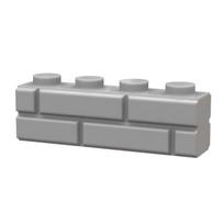 Mūrinė siena Modifikuotos plytos 15533 1x4 Žaislai Statybiniai blokeliai Suderinami Pagrindinio prekės ženklo Profilio kolekcija 30PCS gray