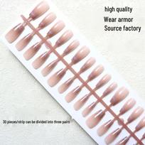 Versatile Medium-Length Press-On Nails: Multi-Style French Art Stickers for Skin-Brightening, Longer-Looking Hands. white
