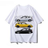 Honda Civic Type R EK9  Stock & Stance  JDM Oversized T-shirt tamsiai mėlynos spalvos | Automobilių entuziastams Unisex Streetwear marškinėliai XXL žalia