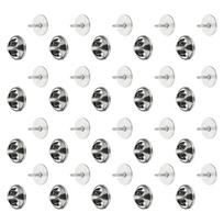 20pcs Silver Or Black Pin Backings For Emblems Easy To Install Without Tool Need For Corporate Event 10mm white