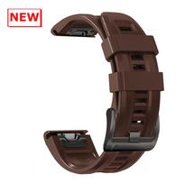 22mm 26mm Silicone Strap For Garmin Instinct 3 2X Solar Band Fenix E 8 7 7X 6X 6 Pro/Quatix 7 6 5 3/Enduro 3 2 QuickFit Bracelet 1PCS QuickFit 26mm black