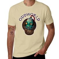 Abes Oddworld Tshirt Anime Tshirt Baggy Shirts Unisex Clothings L beige