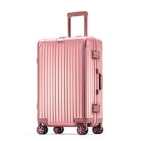 20\  Vokiškas aliuminio-magnio vežimėlis Verslo ir kelioninis lagaminas 24-inch Medium rožinio aukso spalvos