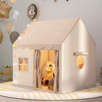 Kids Tent, Children's Indoor Cardboard House, Secret Base, Kids' Playhouse, Indoor Castle for Girls and Boys with Windows and Doors, Suitable for white