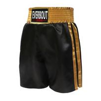 Martial Arts Shorts Muay Thai Boxing Kickboxing Training Competition Lightweight Stretch Fabric Unisex XL Recommended Height 170cm black