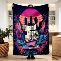 Grand Theft Auto VI Print Blanket - Soft & Comfortable, for Bedroom, Travel, Sofa, Home Decoration - Birthday Christmas Gift for Friend 80cmx120cm