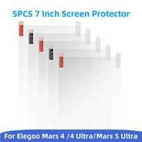 5Pcs Screen Protector For ELEGOO Mars 4/ 4 Ultra/ Mars 5 Ultra LCD Resin 3D Printers Anti Scratch Protective Film Accessories For Mars 5 Ultra