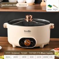 Compact Multi-Function Electric Cooker: Rice, Noodles, Steam, and More