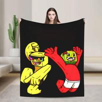 S- Saulėtas Ir M-Melionas Antklodė Kokybiška Super Šilta Mesti Antklodę Rudens Stovyklavimas Sofa Lova Madingas Patalynė 50x60in black