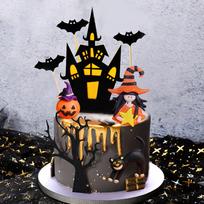 Wicked Cake Decorations Ball Cake Toppers Balloon Cupcake Toppers, Haunted House, Ghost, Spooky Tree – Cake Topper Decorations black