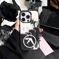 A-Aphex T-Twins L-Logo Art   Phone Case For iPhone17,16,15,14,13,12,11 Plus,Pro Max Colored Silver Plated Inside Cover iPhoneXSMAX black