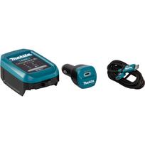 Makita 1915U4-1 DC18SJ USB-PD akumuliatorių įkroviklis su ADP14 automobiliniu adapteriu