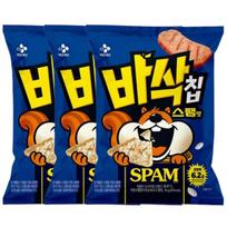 CJ Excycle Snack Crisp Spam Flavor Savory Baked Protein Chips 45g (3 Packs) yellow