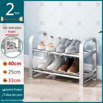Stainless Steel Multi-layer Shoe Rack for Home or Dorm - Dustproof Storage Cabinet gray