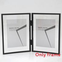 5 And 7 Inch Double Sided Transparent Fold Dual Photo Frame For Bedroom Wall Art And Office Use Black Double,5 inch gray