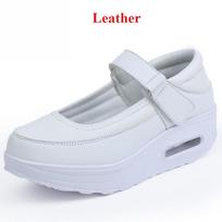 Women's Air Cushion Wedges Height Increasing Platform Sneaker Non-Slip Low-cut Casual Shoes for Walking Traveling 42 gray