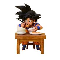 Dragon Ball Z Figure Vegeta Son Goku Son Gohan Kuririn Android 18 Eating 8cm Pvc Action Figures Collection Miniature Playthings Gifts 8cm black