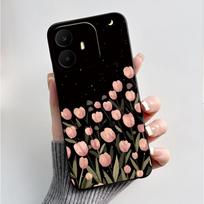 For TCL K70 4G 5G Case Luxury Fashion Butterfly Flower Black Soft Silicone Bumper Cover for TCL K70 Power T522A T522E Phone Case TCL K70 5G