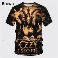 Punk Band Rock Band Ozzy Osbourne 3D Printed T Shirt Creative Rapper Fashion Short-sleeved Clothing Casual Retro Top 3D T-Shirt 6XL žalia